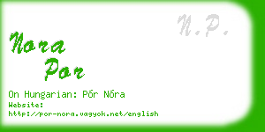 nora por business card